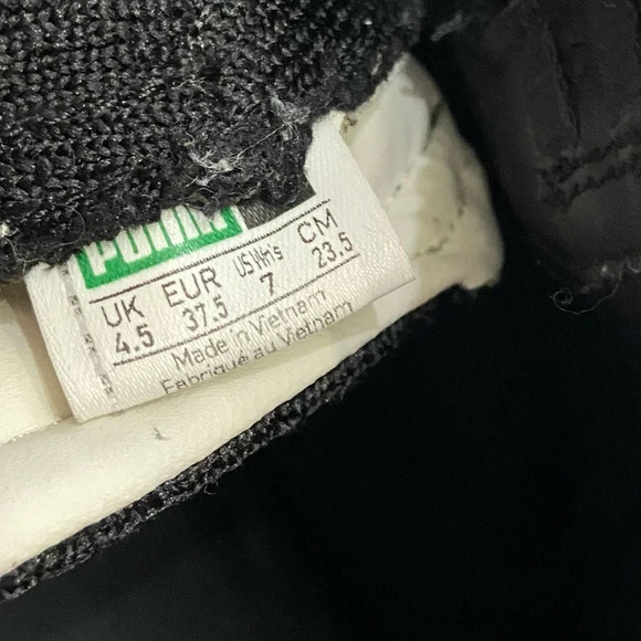 Puma Platform Mid OW Strap Leather Lace Up Black Trainers Size 7 - Picture 6 of 10